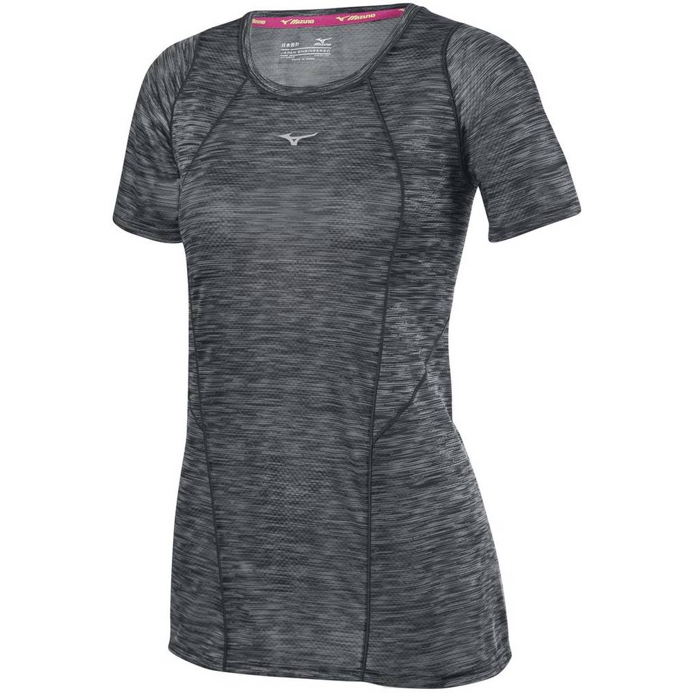 Camisetas Mizuno Alpha Vent Mujer Negras Baratas UMAK-23675